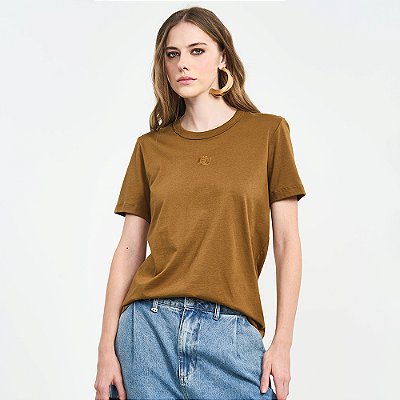 Camiseta Colcci Iconic Pr27 Marrom Feminino