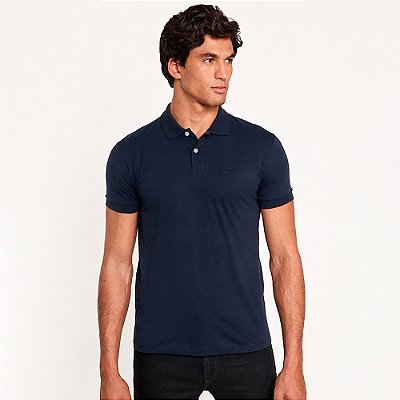 Camisa Polo Colcci Basic Pr27 Marinho Masculino