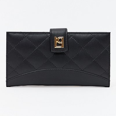 Carteira Lança Perfume Matelasse Enfeite Pr27 Preto Feminino
