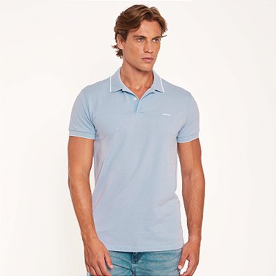 Camisa Polo Colcci Single Line Pr27 Azul Masculino