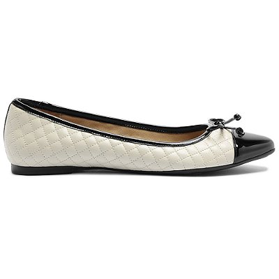 Sapatilha Anacapri Matelassê Bicolor Off White Feminino