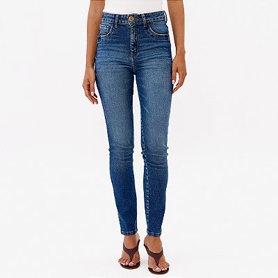 Calça Jeans Lança Perfume Skinny High Pr27 Azul Feminino