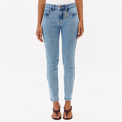 Calça Jeans Lança Perfume Skinny Mid Pr27 Azul Feminino