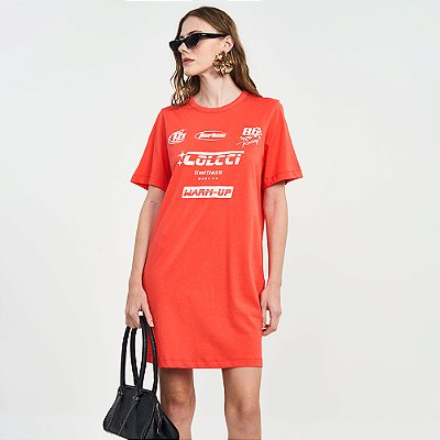 Vestido Curto Colcci Warm Up Pr27 Laranja Feminino