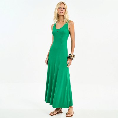 Vestido Longo Colcci Side Pr27 Verde Feminino