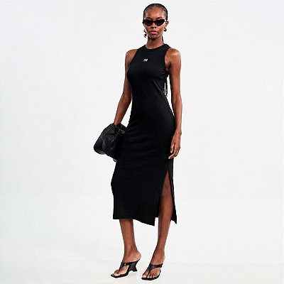 Vestido Mid Colcci Canelado Pr27 Preto Feminino