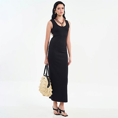 Vestido Mid Colcci Back Pr27 Preto Feminino