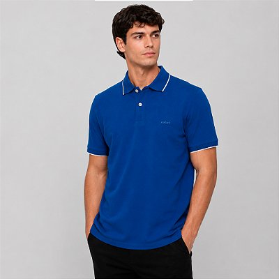 Camisa Polo Colcci Single Pr27 Azul Masculino