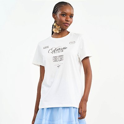 Camiseta Colcci Culture Pr27 Off White Feminino
