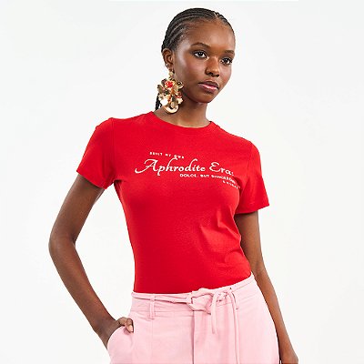 Camiseta Colcci Aphrodite Pr27 Vermelho Feminino