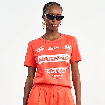 Camiseta Colcci Warm Up Pr27 Laranja Feminino