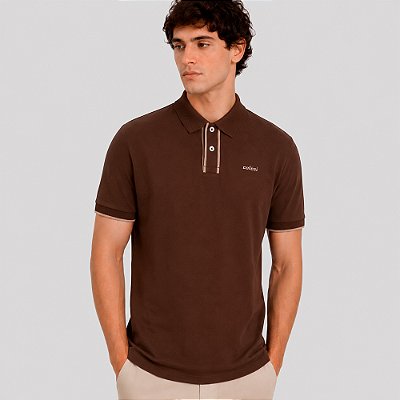Camisa Polo Colcci Oak Pr27 Marrom Masculino