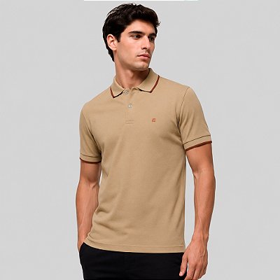 Camisa Polo Colcci Single Icon Pr27 Bege Masculino