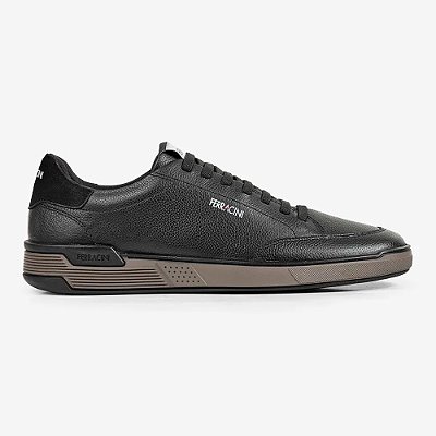Sapatênis Couro Ferracini Milan 7970 720B Preto Masculino