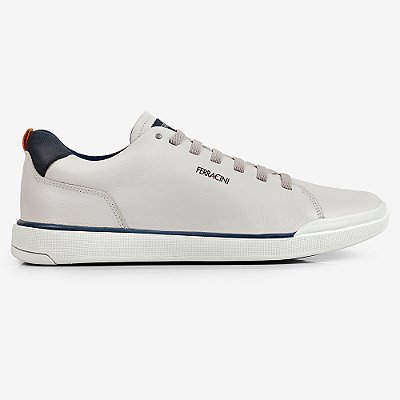 Sapatênis Couro Ferracini Star 1065-617A Branco Masculino