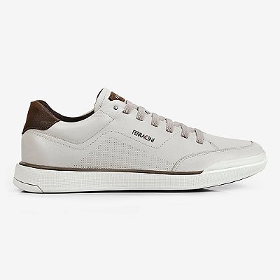 Sapatênis Couro Ferracini Star 1064 617B Branco Masculino