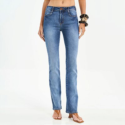 Calça Jeans Colcci Bia Reta Fog Pr27 Azul Feminino
