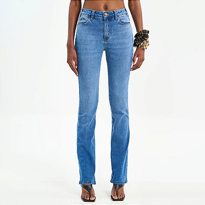 Calça Jeans Colcci Bia Reta Pr27 Azul Feminino