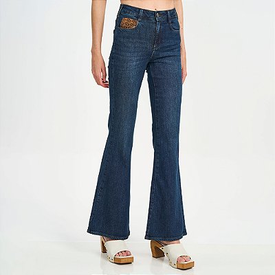 Calça Jeans Colcci Bia Flare Pr27 Azul Feminino
