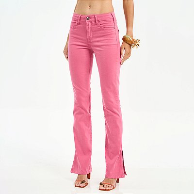 Calça Sarja Colcci Bia Reta Pr27 Rosa Feminino