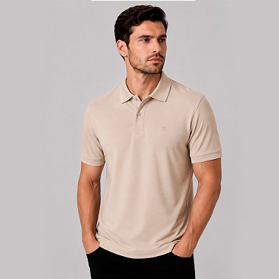 Camisa Polo Individual Comfort Basic Pr27 Bege Masculino