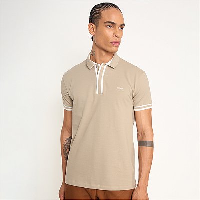 Camisa Polo Colcci Detail Pr27 Bege Masculino