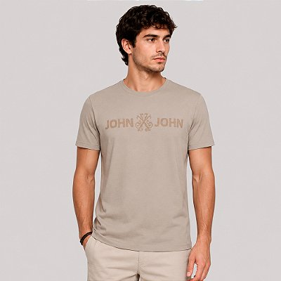 Camiseta John John Basic Ve27 Bege Masculino