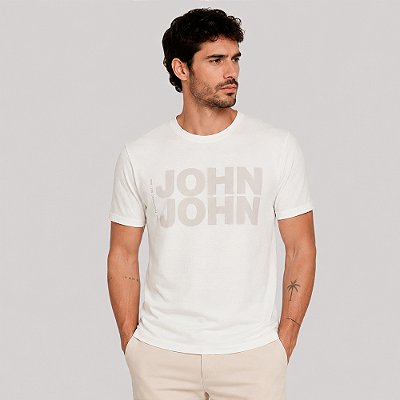 Camiseta John John Blur Ve27 Off White Masculino
