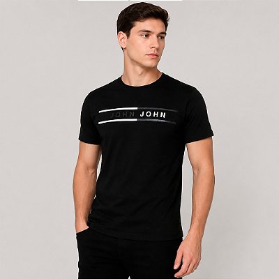 Camiseta John John Linea Ve27 Preto Masculino