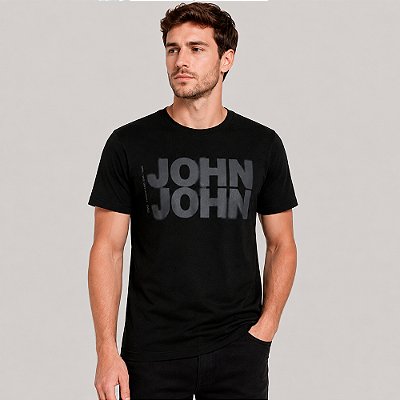 Camiseta John John Blur Ve27 Preto Masculino