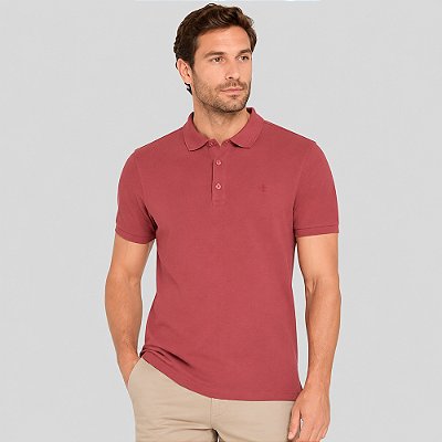 Camisa Polo Dudalina Essential Color Ve27 Rosa Masculino