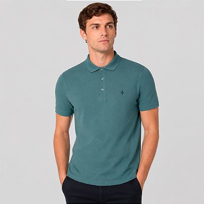 Camisa Polo Dudalina Essential Ve27 Verde Masculino