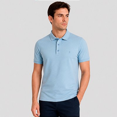 Camisa Polo Dudalina Piquet Vista Ret Ve27 Azul Masculino