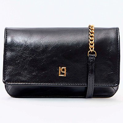 Bolsa Crossbody Lança Perfume Corrente Pr27 Preto Feminino