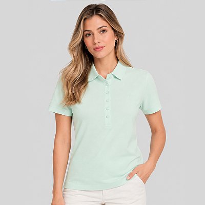 Camisa Polo Dudalina Slim Tech Ve27 Verde Feminino