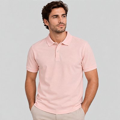 Camisa Polo Colcci Classic Ve27 Rosa Masculino