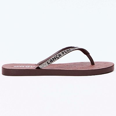 Chinelo Easy Lança Perfume Tira Brilho Pr27 Marrom Feminino