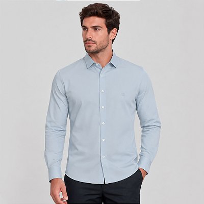 Camisa Individual Comfort Bamboo Ve27 Azul Masculino