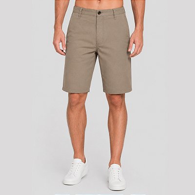 Bermuda Dudalina Right Chino Ve27 Bege Masculino