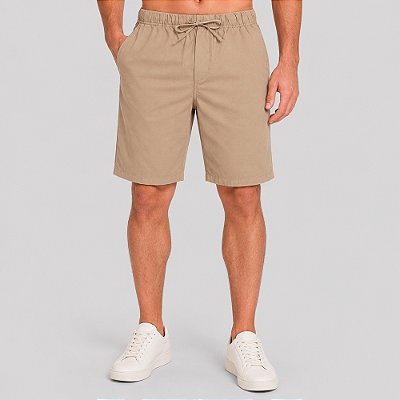 Bermuda Dudalina Right Ve27 Bege Masculino