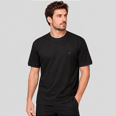Camiseta Aramis Basic Frisos Ve27 Preto Masculino