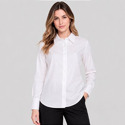 Camisa Dudalina Relaxed Luxury Ve27 Branco Feminino