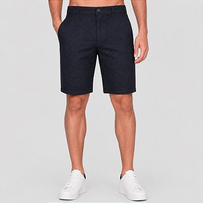 Bermuda Jeans Dudalina Right Chino Ve27 Azul Masculino
