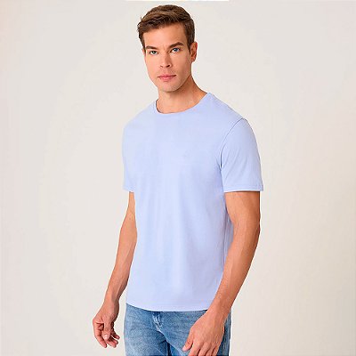 Camiseta Dudalina Essentials Ve27 Azul Claro Masculino