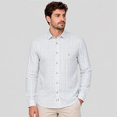Camisa Dudalina Comfort Flame Ve27 Branco Masculino