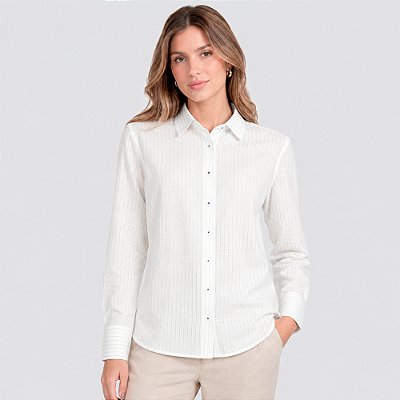 Camisa Dudalina New Slim Leila Ve27 Branco Feminino