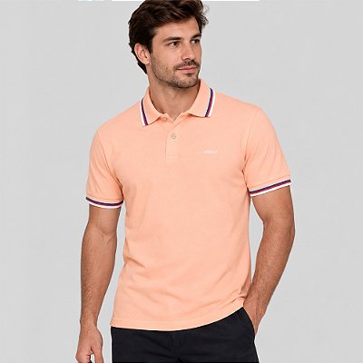 Camisa Polo Colcci Triple Line Ve27 Rosa Masculino
