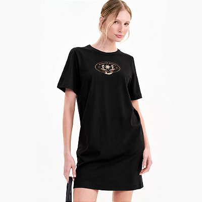 Vestido Colcci T-Shirt Dress Ve27 Preto Feminino