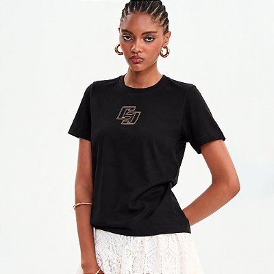 Camiseta Colcci Comfort Ve27 Preto Feminino