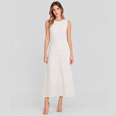 Vestido Tricot Dudalina Tina Ve27 Off White Feminino